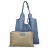 Bőr táska shopper bag Vittoria Gotti kék 165